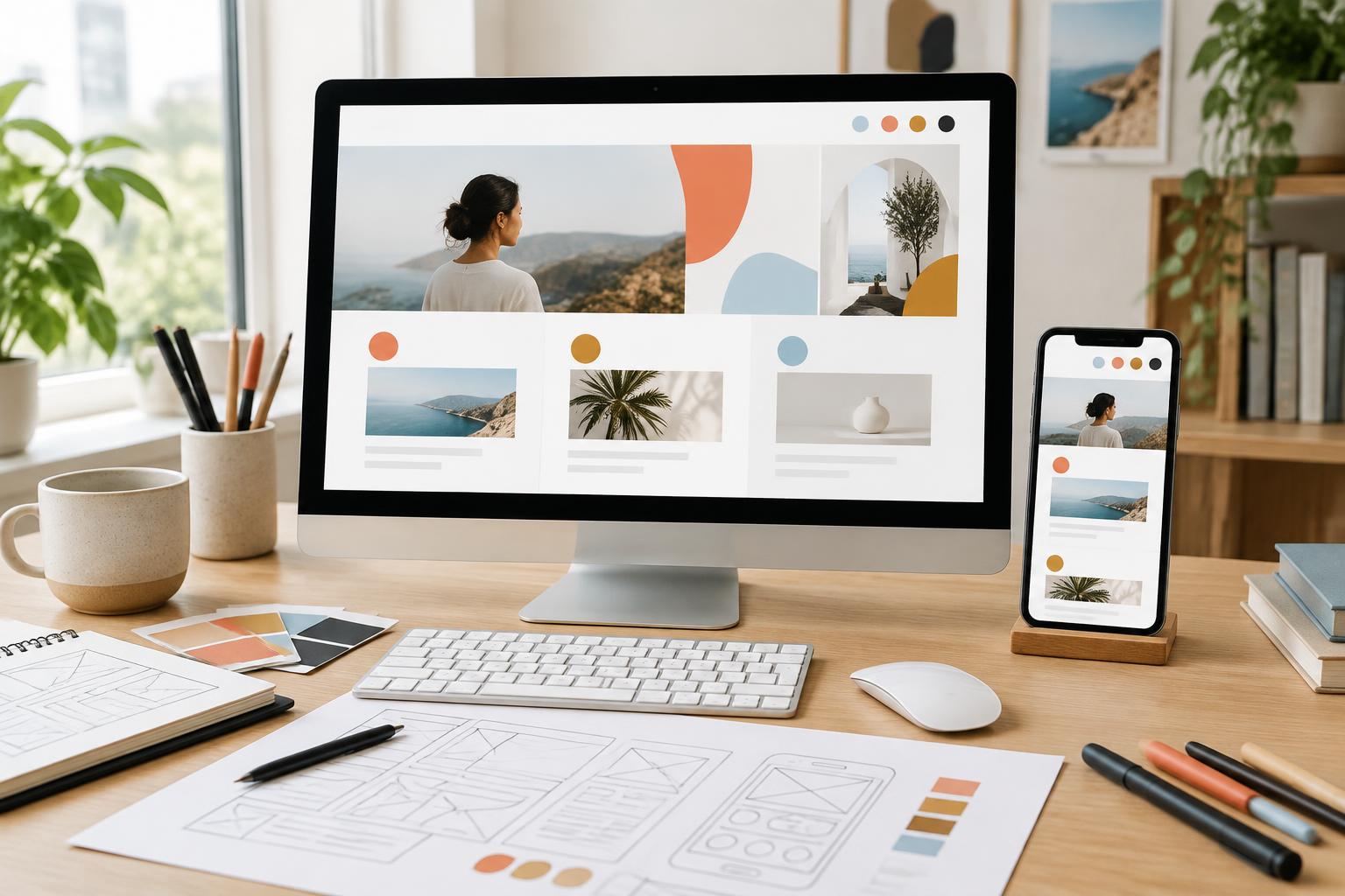 Illustration d'un espace de création web